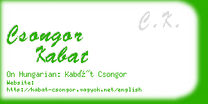 csongor kabat business card